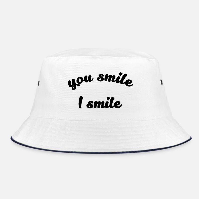 Du lächelst, ich lächle Zitat Bucket Hat