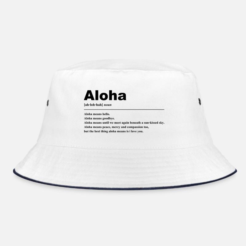 Aloha Quote Graphic Bucket Hat