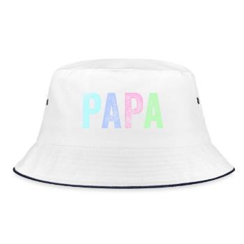 Papa Papa Papa Papa Cadeau - Bob - blanc/marine - Devant