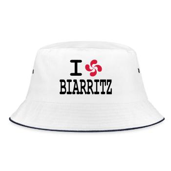 i love biarritz - lauburu - Bob - blanc/marine - Devant