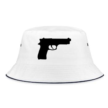 Gun - Bucket Hat - white/navy - Front