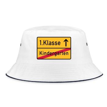 erste klasse - Bucket Hat - Weiß/Navy - Vorne
