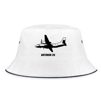 antonov26 - Bucket Hat - white/navy - Front
