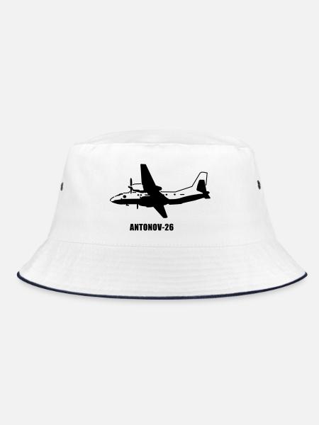 Antonov 26 - Bucket Hat - Weiß/Navy - Vorne