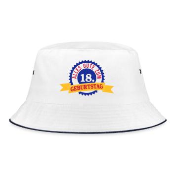 Happy 18th Birthday - Bucket Hat - white/navy - Front