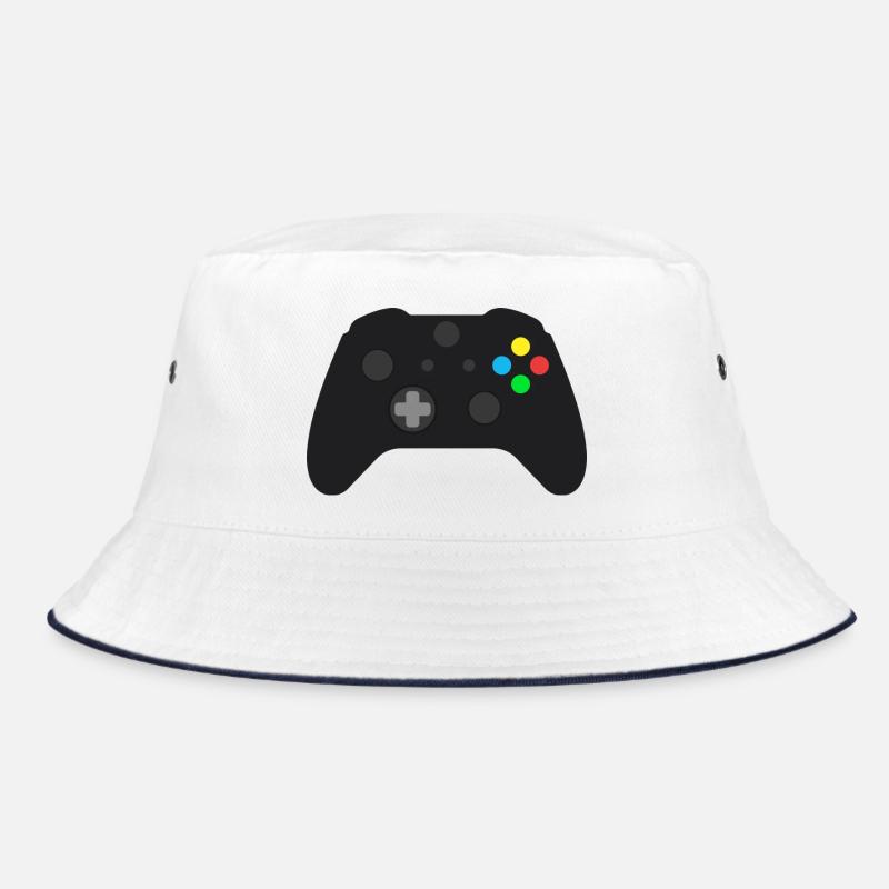 Dunkles Gamepad Neon-Knöpfe Bucket Hat