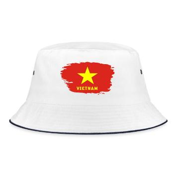Vietnam drapeau / Cadeau Hanoi Asie Asie du Sud-Est - Bob - blanc/marine - Devant