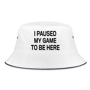 Paused to be here - Bucket Hat - white/navy - Front