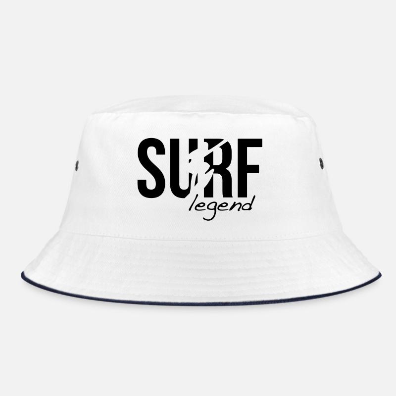 surf surfing surfen - Bucket Hat - Weiß/Navy