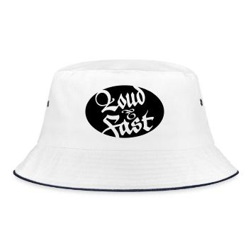 oldtimer shirt tuning shirt - Bucket Hat - white/navy - Front
