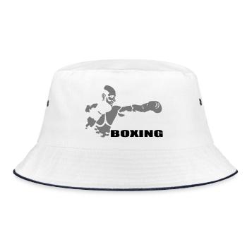 boxing - Bucket Hat - white/navy - Front