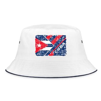 Cuba drapeaux Conception / Cadeau Amérique du Nord - Bob - blanc/marine - Devant