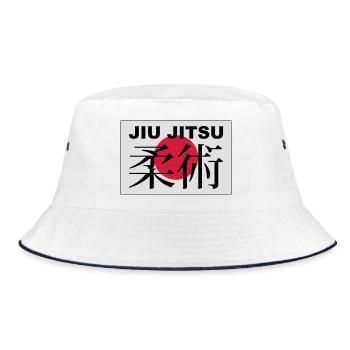 jiu jitsu - Bucket Hat - white/navy - Front