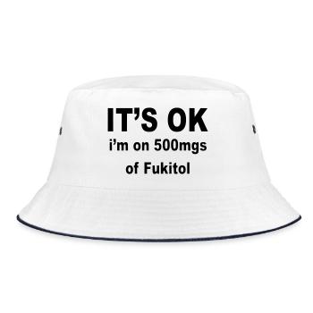 C’est bon, j’utilise 500 mg de fukitol. Humour * - Bob - blanc/marine - Devant