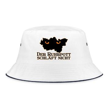 The Ruhrpott does not sleep - Bucket Hat - white/navy - Front