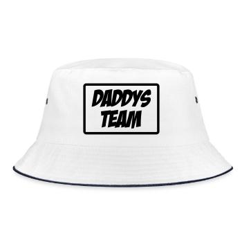 Daddy's Team - Bucket Hat - Weiß/Navy - Vorne