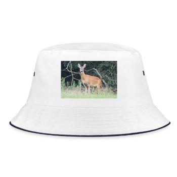 Deer forest - Bucket Hat - white/navy - Front