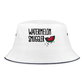 Watermelon smuggler - Bucket Hat - Weiß/Navy - Vorne