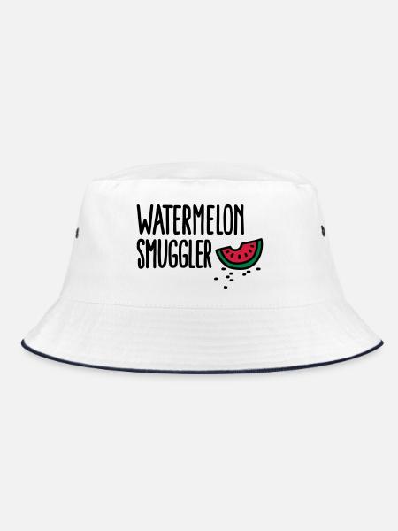 Watermelon smuggler - Bucket Hat - Weiß/Navy - Vorne