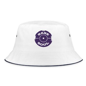 Rare Soul Vinyl Record Label 45 RPM Side A - Bucket Hat - white/navy - Front