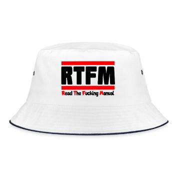 Read the instructions for use! Read the manual! * - Bucket Hat - white/navy - Front