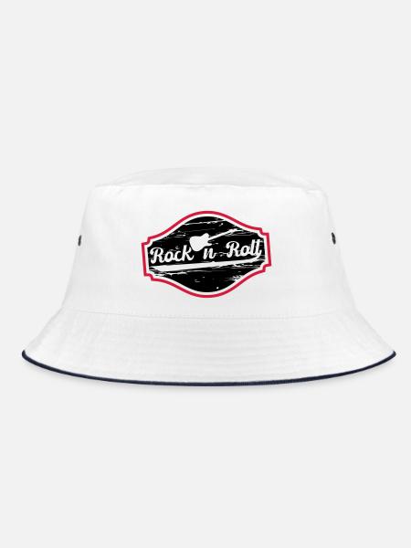 Rock n Roll Baby - Bucket Hat - white/navy - Front