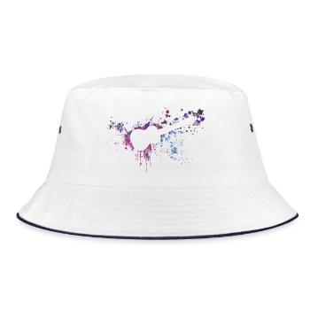 ukulele splash - Bucket Hat - white/navy - Front