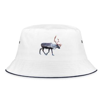 Reindeer - Bucket Hat - white/navy - Front