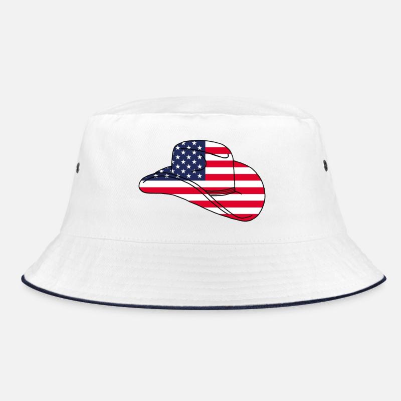 Chapeau usa - Bob - blanc/marine