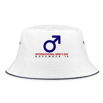 International Men's Day - Bucket Hat - white/navy - Front