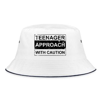 Approche adolescente avec prudence blanc Danger! Adolescent - Bob - blanc/marine - Devant