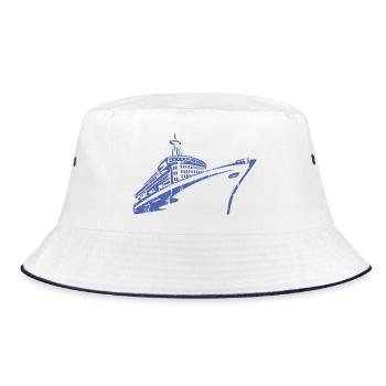 Cruise Ship Cruise Ship Luxury - Bucket Hat - white/navy - Front