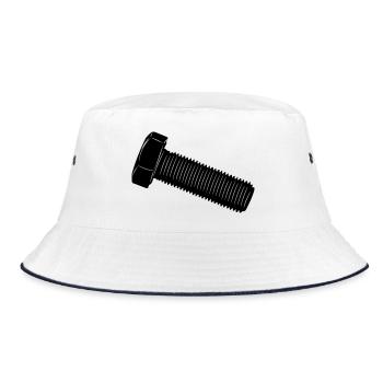 Bolt for a nut - Bucket Hat - white/navy - Front