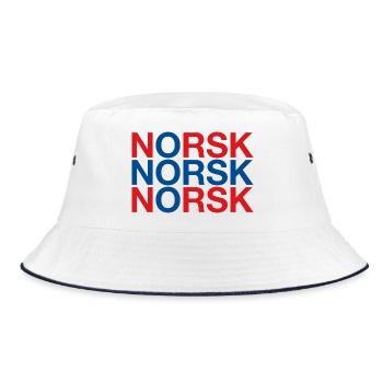 NORSK Norway Norway Norwegian flag - Bucket Hat - white/navy - Front