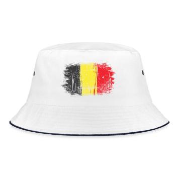 Coup de pinceau Drapeau belge - Bob - blanc/marine - Devant