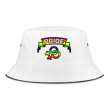 Rainbow lesbies fier logo 2 - Bob - blanc/marine - Devant