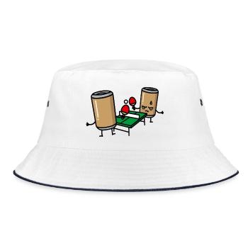 Drôle beer pong tennis de table canette de ping-pong - Bob - blanc/marine - Devant