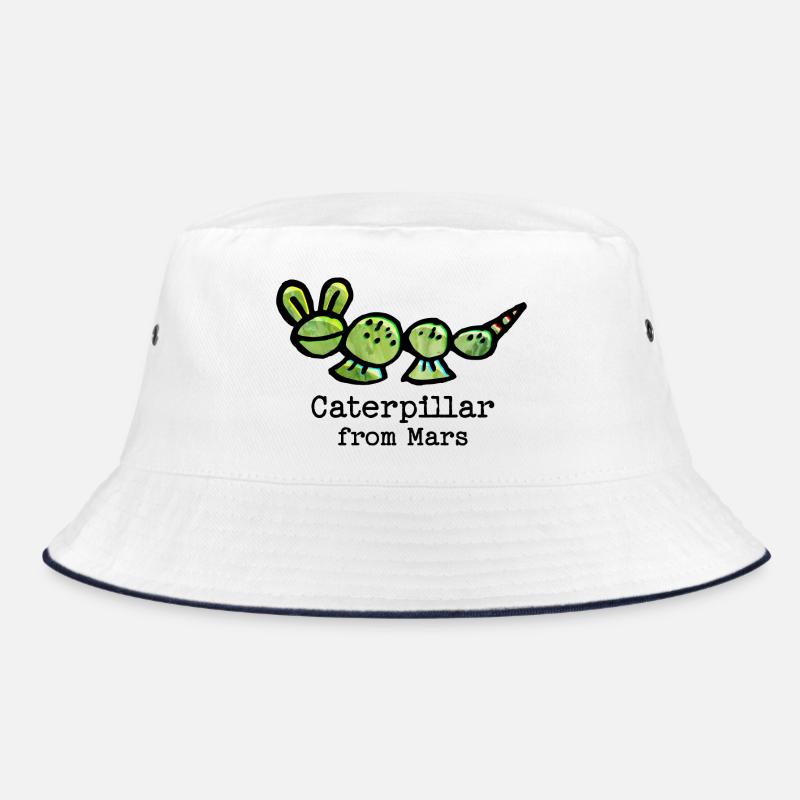 Sweet caterpillar from Mars with funny saying Bucket Hat