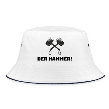 Der Hammer von Thor - Bucket Hat - Weiß/Navy - Vorne
