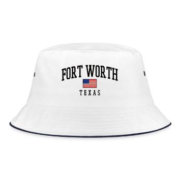 Motif du drapeau de Fort Worth, Texas, USA - Bob - blanc/marine - Devant