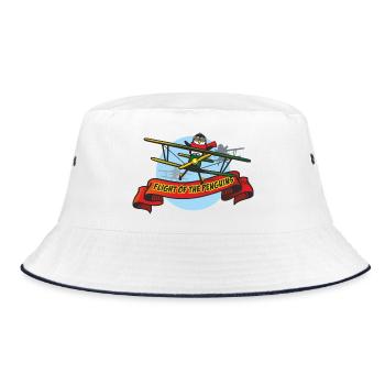 Flight Of The Penguins - Bucket Hat - Weiß/Navy - Vorne