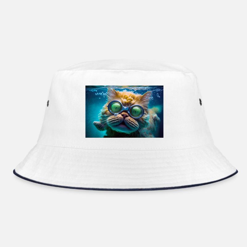 Hector le chat nageur à lunettes de plongée Bob