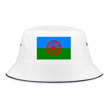 Romani Flag - Bucket Hat - white/navy - Front
