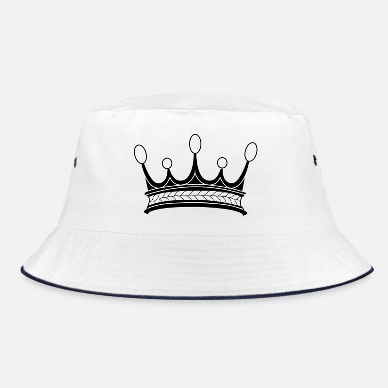 Crown five pearls transparent shadow image Bucket Hat