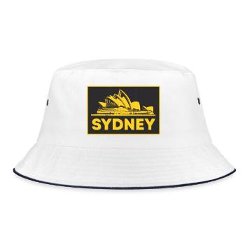 Sydney, Australia Opera House - Bucket Hat - white/navy - Front