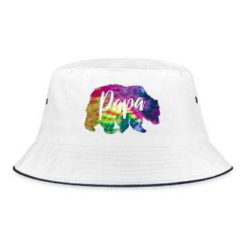 Bear Papa Batik Tie Dye - Bob - blanc/marine - Devant