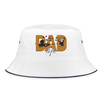 jagen, jäger, ich liebe die jagd - Bucket Hat - Weiß/Navy - Vorne