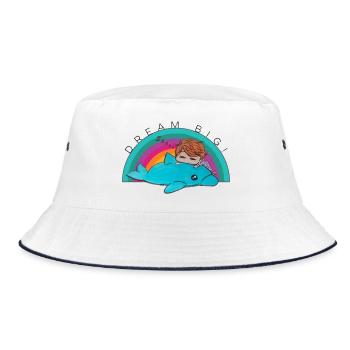For big dreams - Bucket Hat - white/navy - Front
