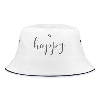 Beaux dictons Positif être heureux - Bob - blanc/marine - Devant