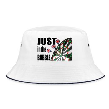Dartscheibe - Bucket Hat - Weiß/Navy - Vorne